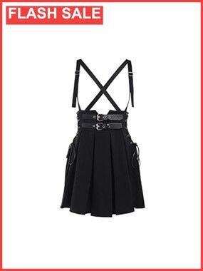 High Waist Lace Up Mini Skirt Gothic Punk Grunge Y2K A-Line Skater Streetwear
